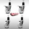 Service Caster 4'' SS Nylon Swivel 1-3/4'' Expanding Stem Caster Set 2 Total Lock Brakes, 4PK SCC-SSEXTTL20S414-NYS-2-S-2-134 - alternate 5